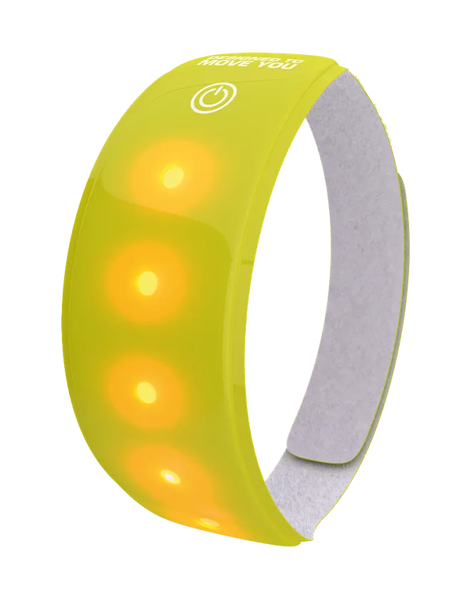 wowow-lightband-gialla-bracciale-led-con-5-luci-rosse-impermeabile-3m image 1