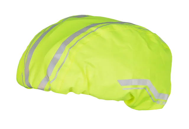 wowow-copricasco-corsa-giallo-fluorescente-con-rifrangenti-impermeabile-e-regola image 1