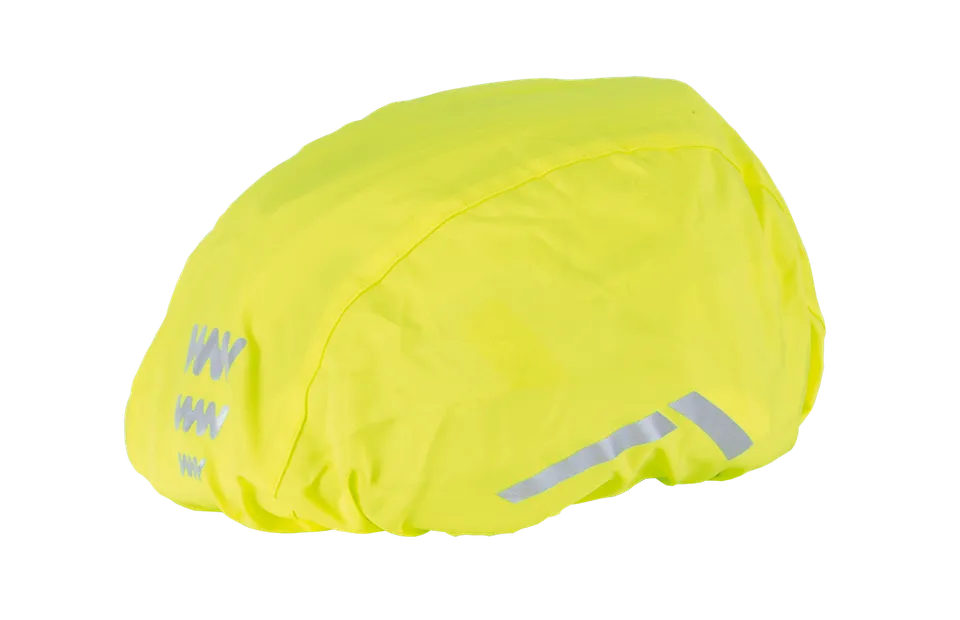 wowow-copricasco-impermeabile-giallo-fluorescente-con-rifrangenti-per-casco-bici image 1