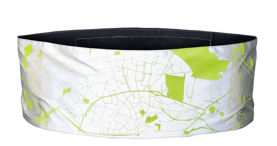 wowow-wrap-it-city-map-fascia-riflettente-total-black-per-visibilit-e-sicurezza image 1