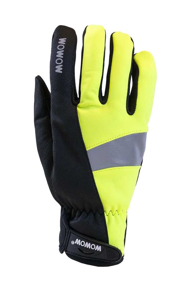 guanti-ciclismo-wowow-cycle-gloves-2-0-gialli-fluorescenti-riflettenti image 1