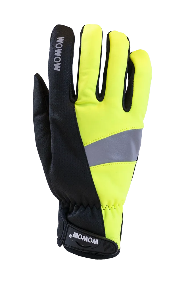 guanti-ciclismo-wowow-cycle-gloves-2-0-gialli-fluorescenti-riflettenti image 1