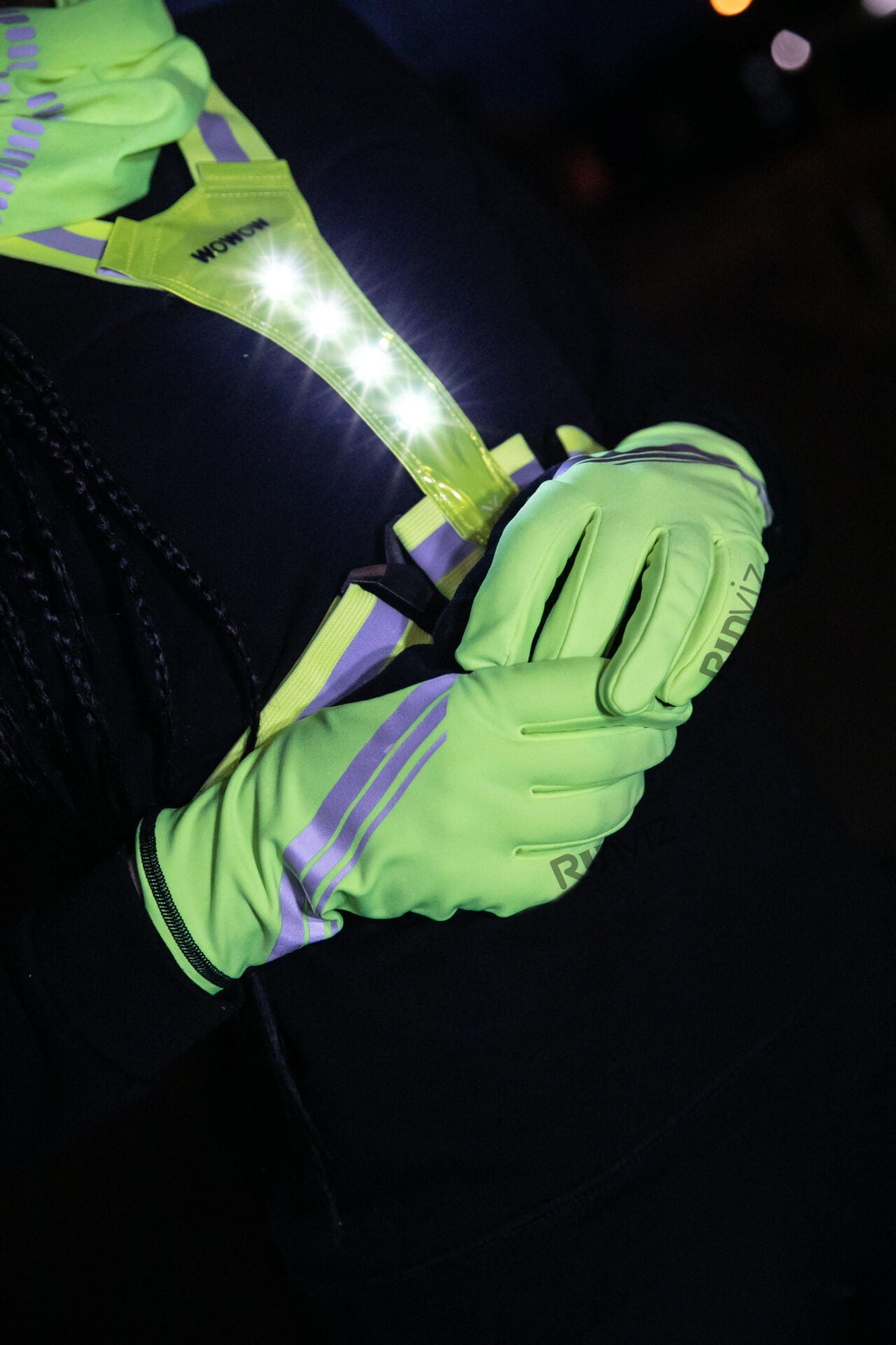 guanti-wowow-bolt-glove-gialli-fluorescenti-riflettenti image 5