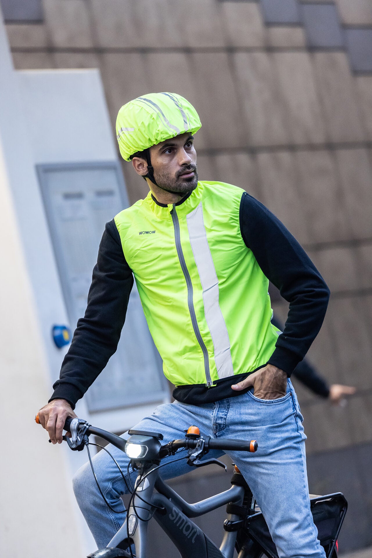 wowow-maverick-jacket-yellow-giacca-fluorescente-riflettente-stretch-per-city-bi image 6