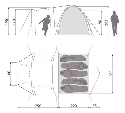 vaude-campo-casa-xt-5p-tenda-familiare-5-persone image 6