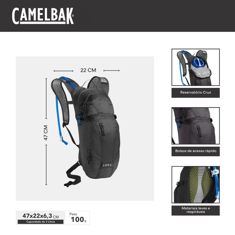 camelbak-lobo-9-zaino-idrico-70oz-con-serbatoio-crux-2l-e-pannello-air-support image 2