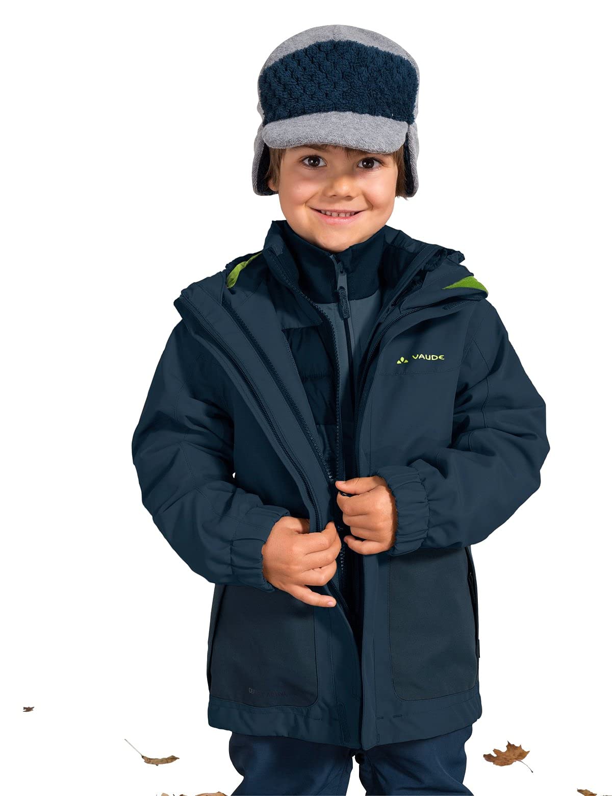 vaude-kids-campfire-3-in-1-giacca-bambino-con-giacca-interna-staccabile image 2