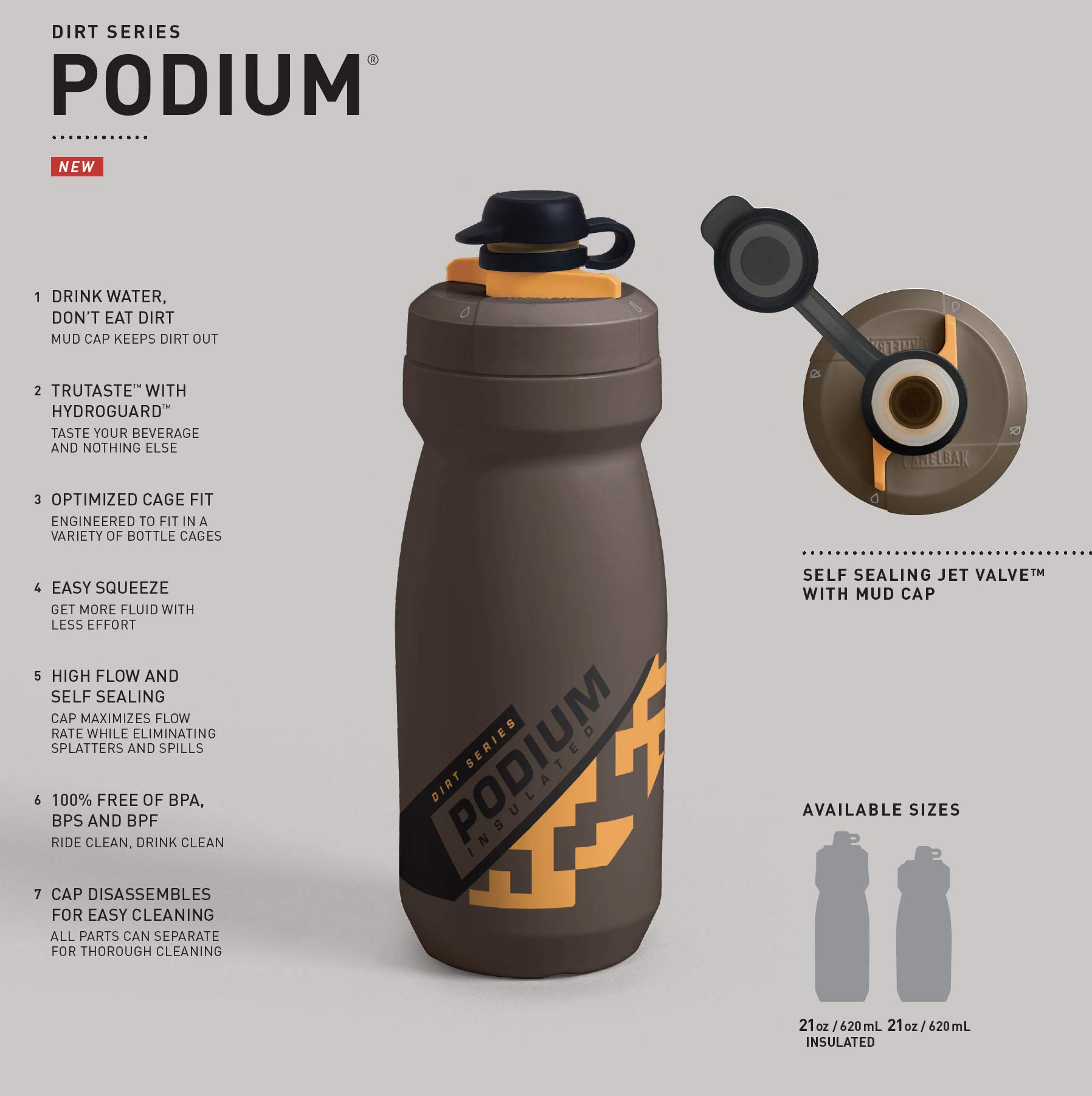 camelbak-borraccia-podium-dirt-series-chill-isolata-710ml image 7