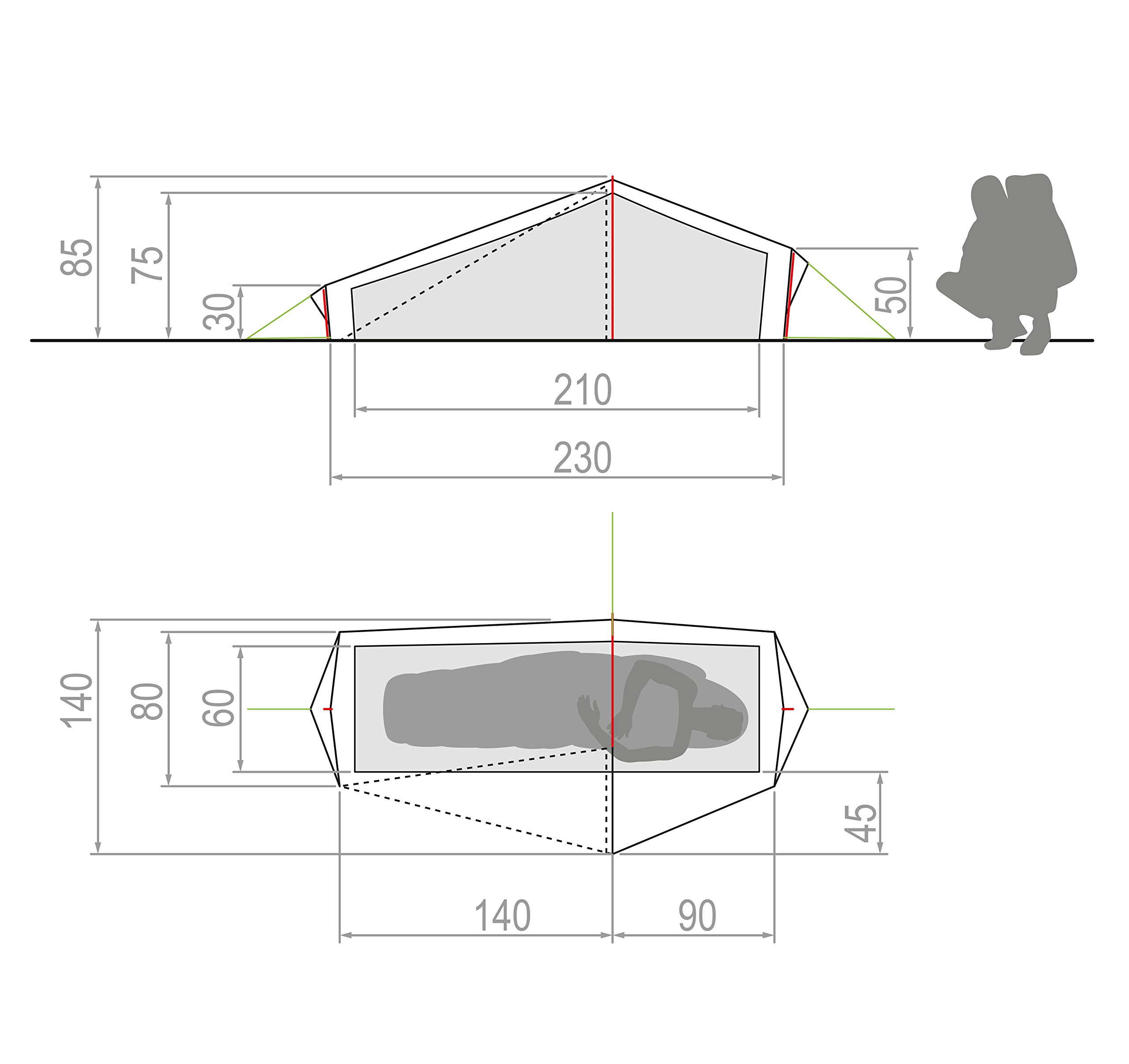 vaude-lizard-gul-tenda-da-campeggio-1-persona image 2