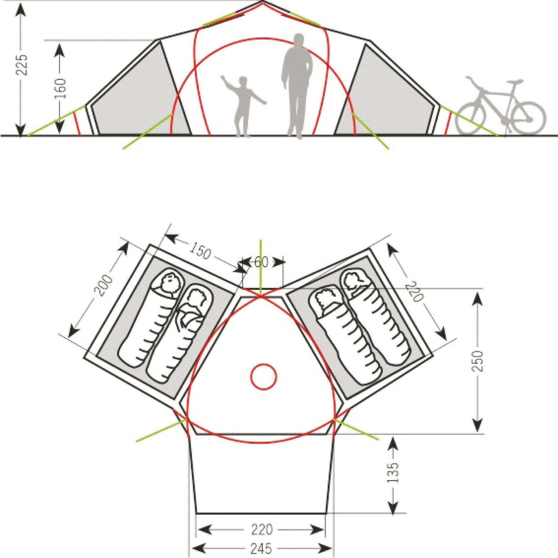 vaude-tenda-badawi-4-persone-tenda-familiare-spaziosa-con-struttura-innovativa image 2
