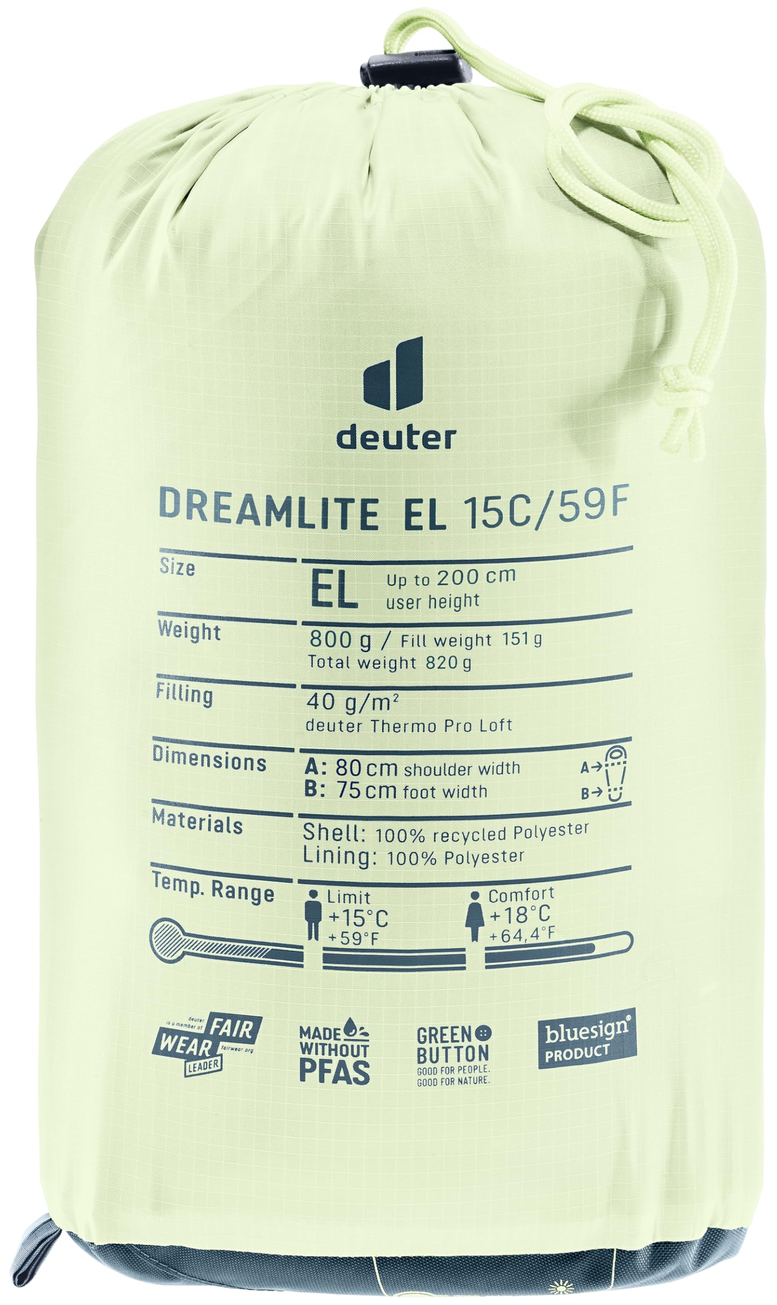 deuter-dreamlite-el-15c-59f-sacco-a-pelo-extra-lungo-fino-a-200-cm-ultraleggero- image 4