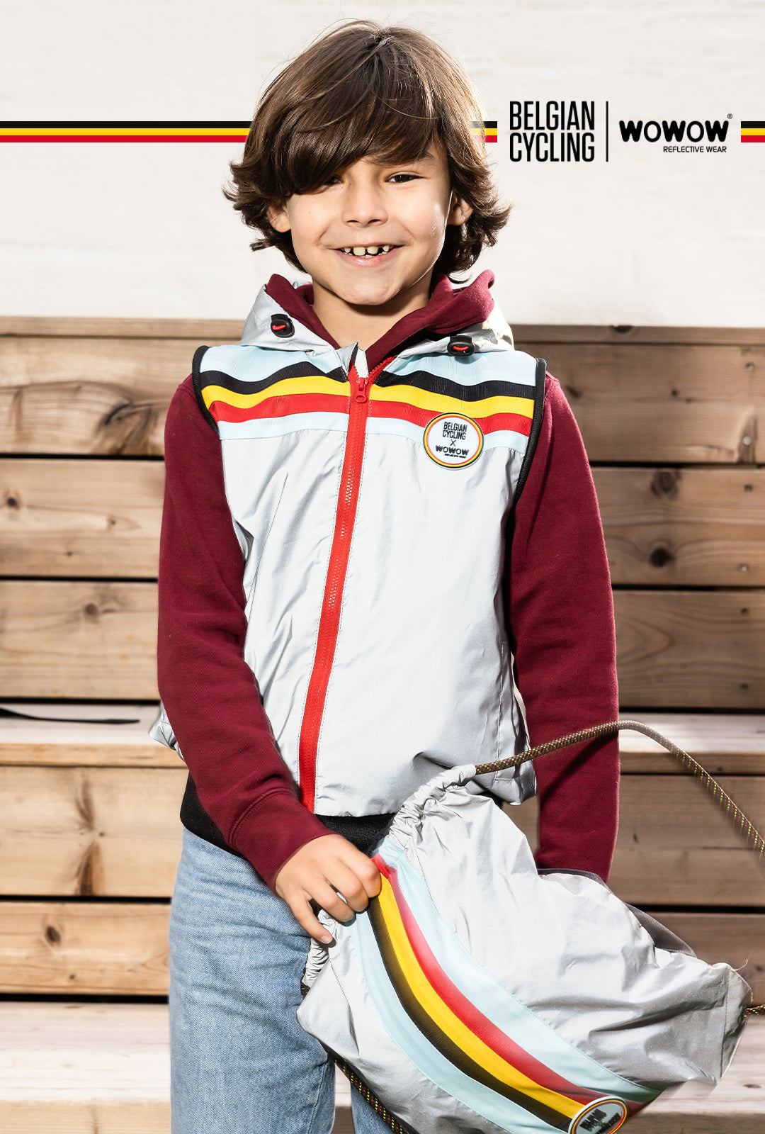 wowow-belgian-cycling-kids-jacket-giacca-riflettente-bambino image 2