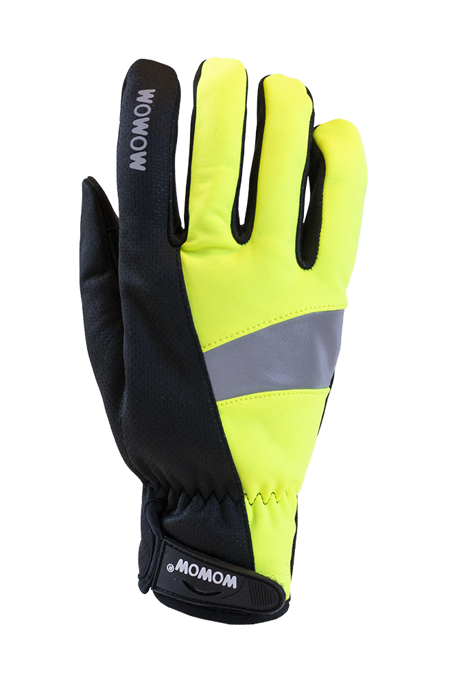 guanti-ciclismo-wowow-cycle-gloves-2-0-gialli-fluorescenti-riflettenti image 1
