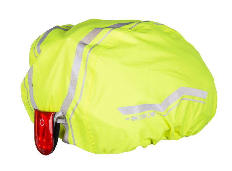 wowow-copricasco-corsa-giallo-fluorescente-con-rifrangenti-impermeabile-e-regola image 3