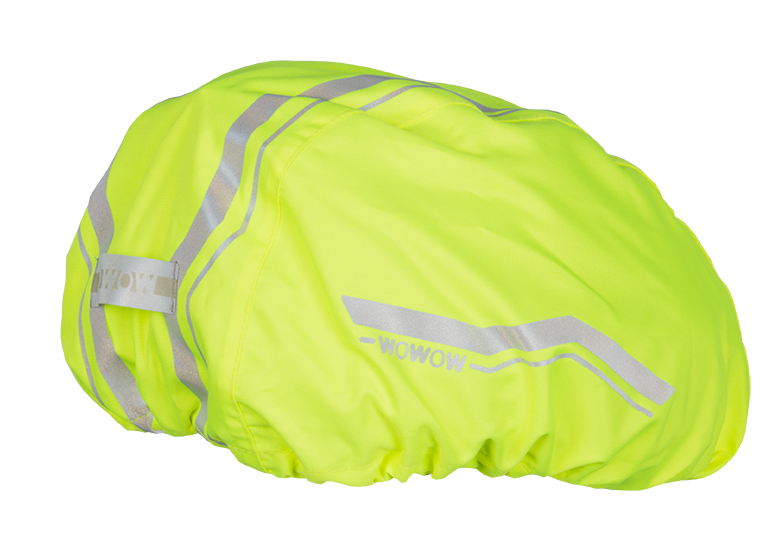 wowow-copricasco-corsa-giallo-fluorescente-con-rifrangenti-impermeabile-e-regola image 2
