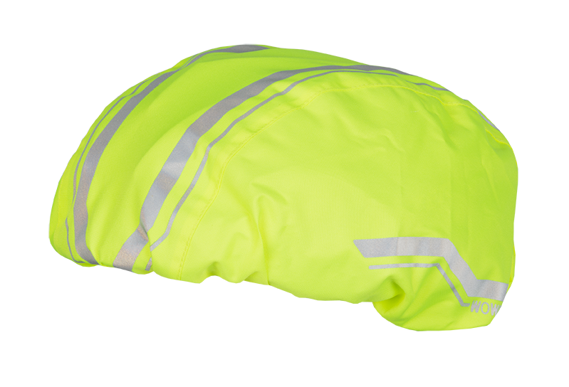 wowow-copricasco-corsa-giallo-fluorescente-con-rifrangenti-impermeabile-e-regola image 1