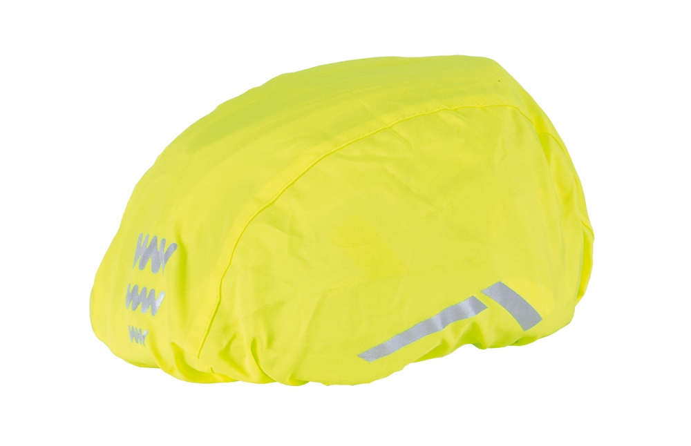 wowow-copricasco-impermeabile-giallo-fluorescente-con-rifrangenti-per-casco-bici image 1