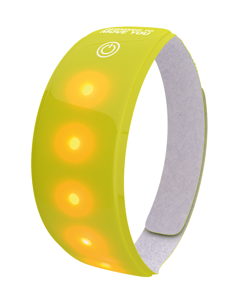 wowow-lightband-gialla-bracciale-led-con-5-luci-rosse-impermeabile-3m image 1