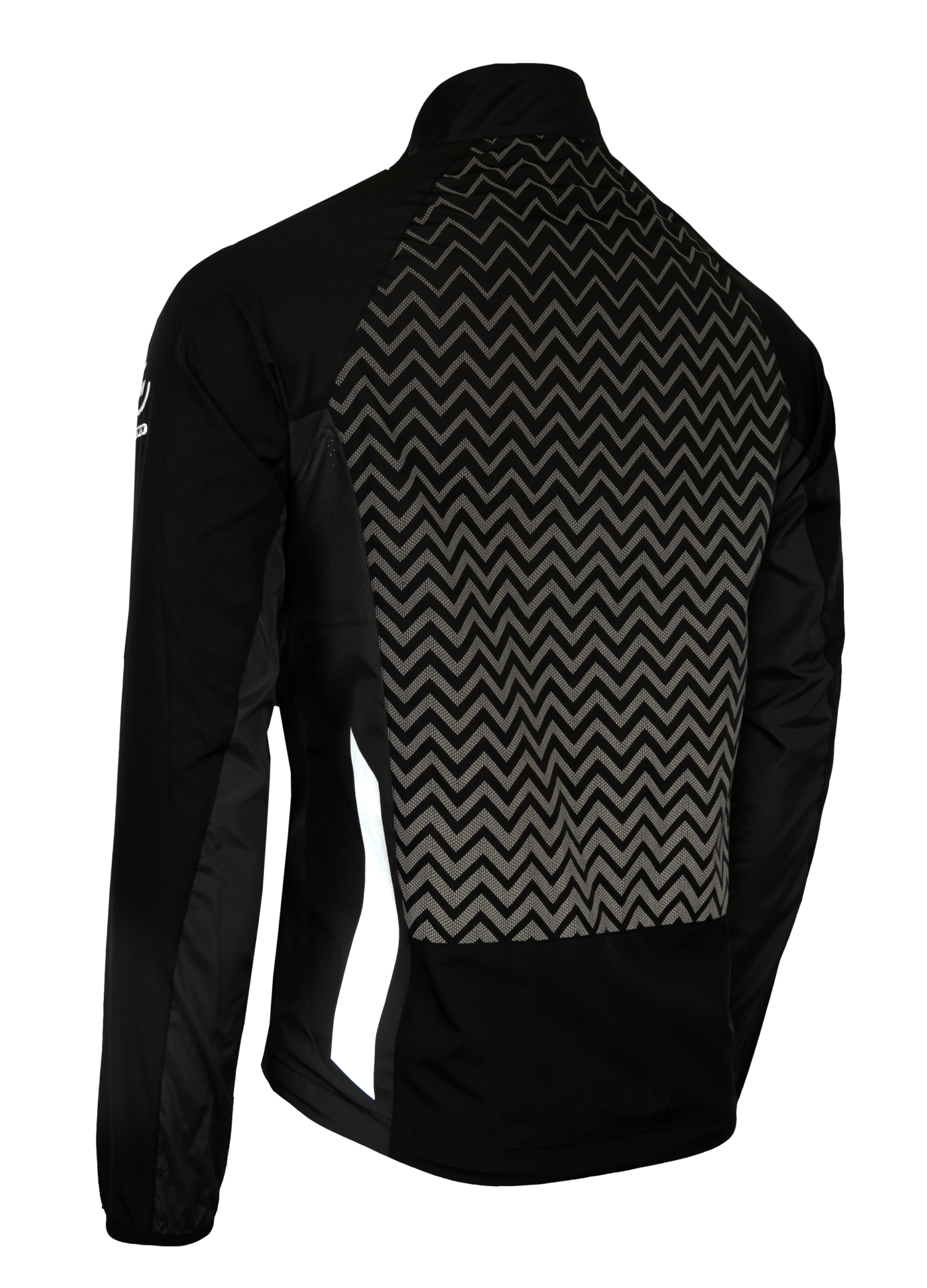 wowow-light-runner-jacket-giacca-da-running-riflettente-nera image 2