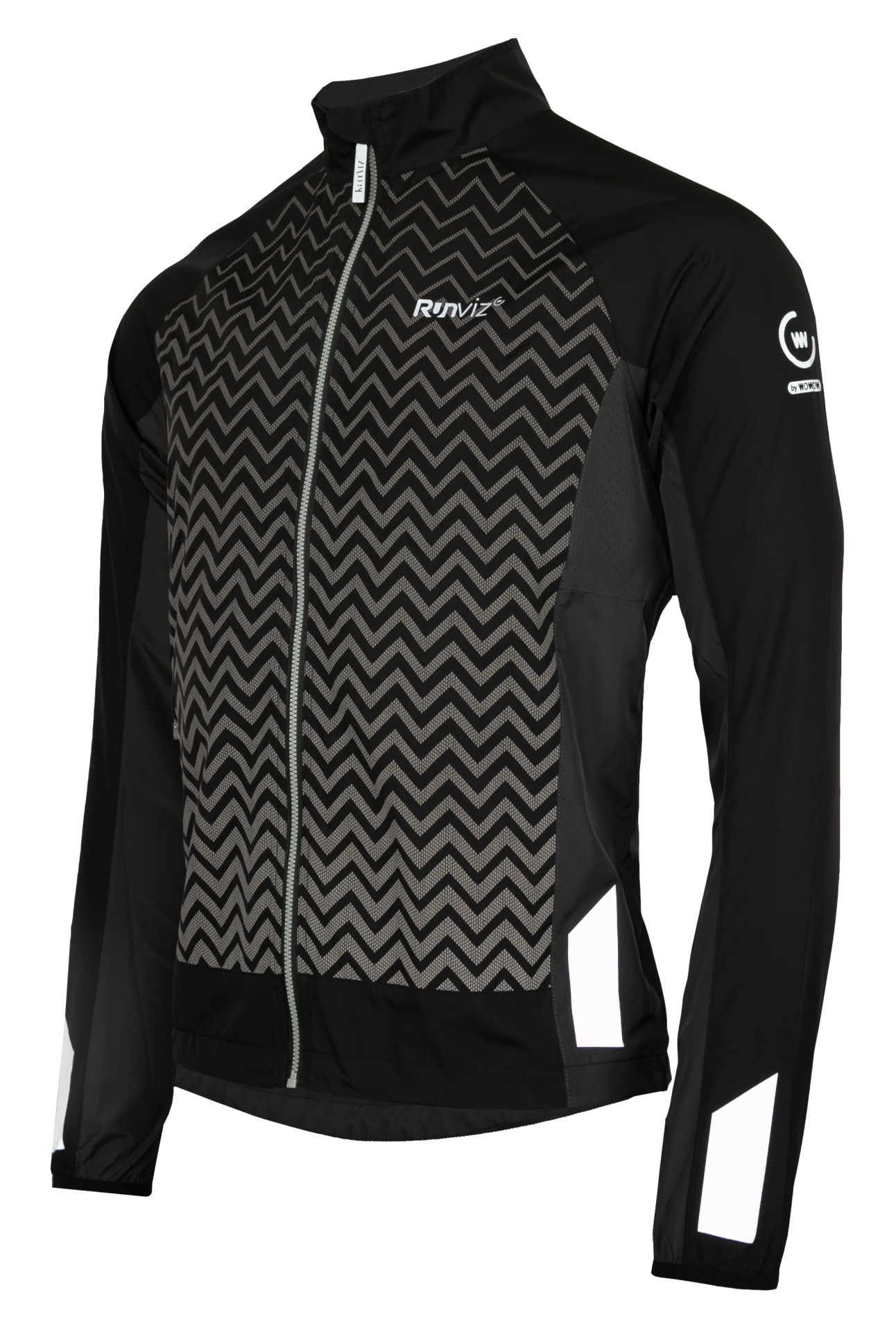 wowow-light-runner-jacket-giacca-da-running-riflettente-nera image 1